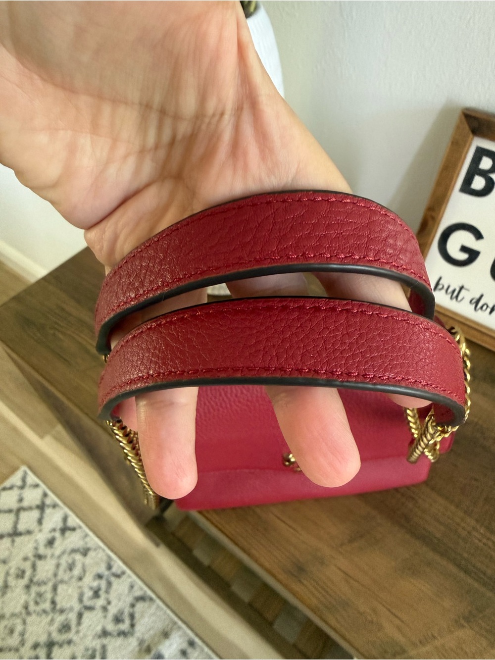 Tory Burch Leather Crossbody with Gold Chain - Picture 2 of 6